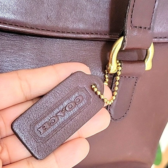 CoachVintage9808EquestrianFlapBagMahoganyBrownBrassHardwareUSA🇺🇸 - Picture 4 of 17